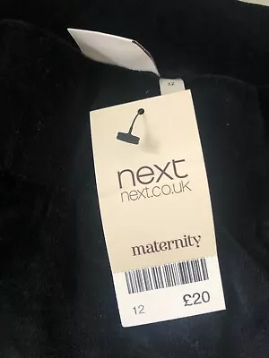 Next Maternity Skirt~Size 12~Velour~Black~New With £20 Tag~Bargain! • £4.99