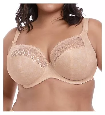 ELOMI Caramel Kim Underwire Stretch Lace Plunge Bra US 38DD UK 38DD NWOT • $35.36