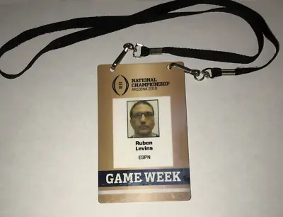 2016 Cfp National Championship Press Pass Media Badge Credentials Ticket Stub • $49.49