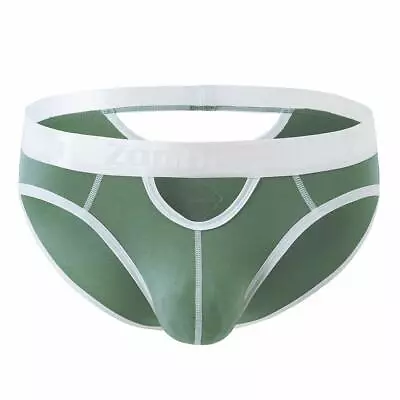 Mens Sexy Bamboo Fiber Panties Soft And Breathable Hollow Briefs S-2XL • $10.34