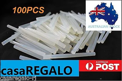 Glue Sticks Hot Clear Melt Glue Adhesive Sticks 100pcs For Glue Gun 7mm X 100mm • $8.95