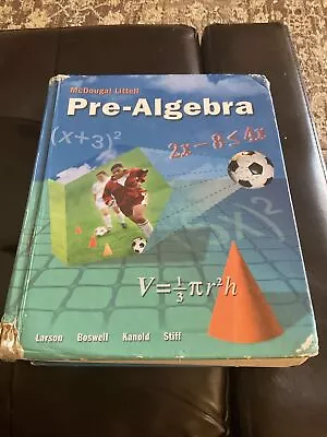 McDougal Littell Pre-Algebra: - Hardcover By Ron Larson Laurie - Acceptable • $14.99