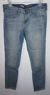 Mossimo Low Rise Skinny Denim Blue Jeans Womans Sz 8 Short Power Stretch • $10.39