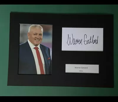 Warren Gatland - Wales Rugby Signed A4 Display Mount +coa • £24.99