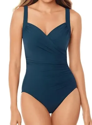 Miraclesuit NOVA Must Haves Sanibel Underwire One-Piece Swimsuit US 16 • $69.55