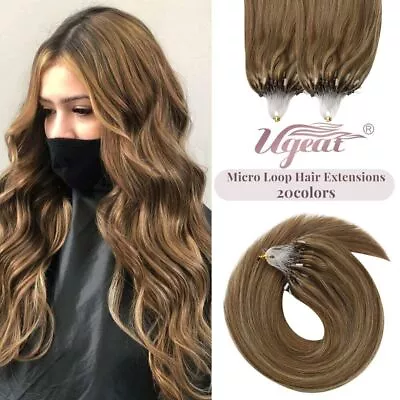 Hair Extension Human Hair 14-24  Machine Remy Hair 50g/100g Micro Bead Extension • $234.15