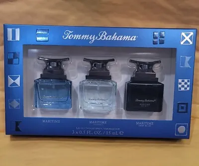 Tommy Bahama 3pc SET For Men MARITIME Journey DEEP BLUE 0.5 Oz Cologne Spray NEW • $31.95