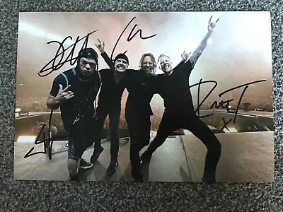 Authentic Hand Signed Metallica By Ulrich Hammett Hetfield & Trujillo • £5.99