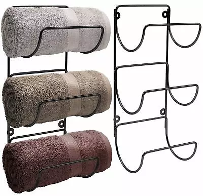 Wall Mounted Towel Rack Holder For Bathroom Metal White • $28.06