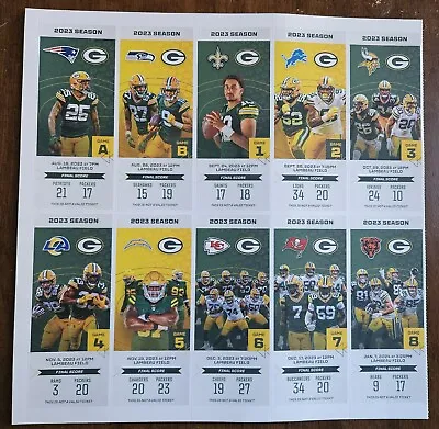 2023 Green Bay Packers Full Set Of Commemorative Season Tickets.  Jordan Love • $10