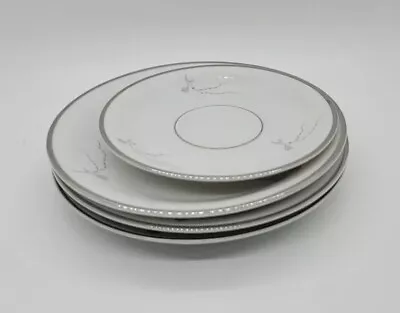 $29.03 • Buy 4pc  Replacement  Eschenbach Bavaria Germany Baronet China SILVER ARBOR Saucers