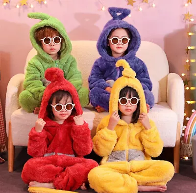 Child Sleepwear Teletubbies Costume Disi Onesis Lala Cosplay Jumpsuit Christmas • $33.83