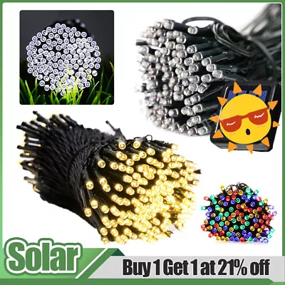 50/100/200 LED Solar Power Fairy Lights String Outdoor Garden Wedding Xmas Party • £5.60