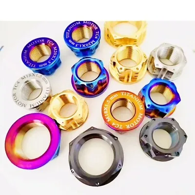 1PC M16/M18/M20/M22/M24/M28 Mm Titanium Flange Nut For Motorcycle Axle • $17.48