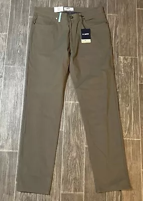 Jetty Mariner Lined Pants Oystex Insulated Stretch Fit Mens 34x33 Green NWT • $69.22