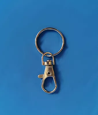 Small Silver Lobster Swivel Clasps Keyring Key Rings Hook Trigger Clip Craft • £2.45