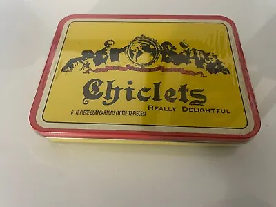 1994 Vintage Chiclets Chewing Gum Tin W/ ALL 6 Packets Of Gum (5X4) • $49.99