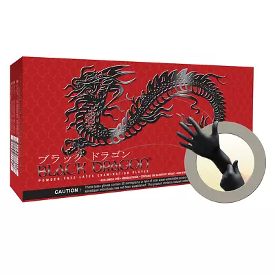 Microflex BD1003PF-L MICROFLEX Black Dragon Latex Exam Gloves L • $26.45