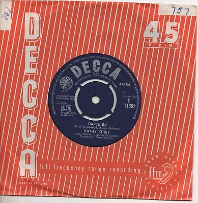 KATHY KIRBY Dance On*playboy 1963 UK DECCA 7  45 EX FREE UK POST • £5.95