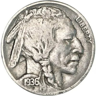 1936-S Buffalo Nickel Full Date FREE SHIPPING W/ TRACKING • $4.99