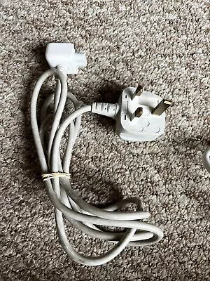 Genuine Apple MacBook MagSafe Power Charger Extension Extender Cable & UK Plug • £4.99