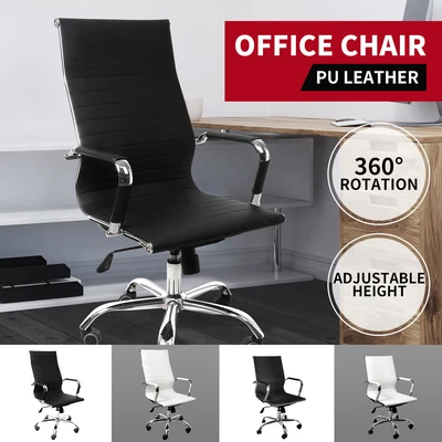 $129.99 • Buy Office Chair Gaming Chairs Executive Computer PU Leather Mid High-Back Meeting