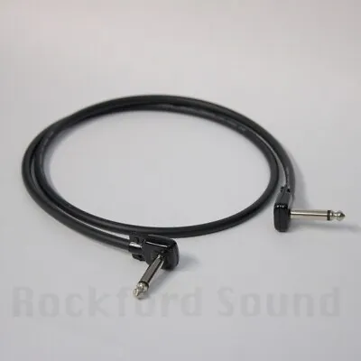 Mogami W2524 Guitar & Patch Cable Right Angle To Right Squareplugs Black • $33.99