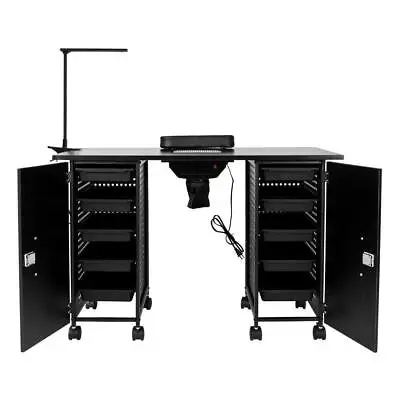 Large Heavy Vented Manicure Nail Table Desk Salon Spa Stylist Stations Equipment • $205.95