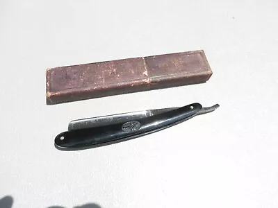 H. Boker & Cos Red Injun Barber 102 Razor W/ Original Box Germany Used Black • $64.99