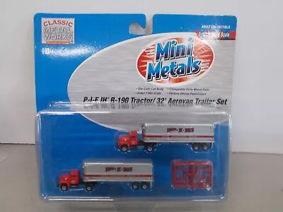 Mini Metals ~ P-i-e ~ Ih R-190 Tractors & 32' Van Trailers ~n Scale • $22