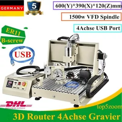 Usb 4axis Cnc 6040z Engraver Router Engraving Drilling Milling Machine 3d Cutter • $1135.25