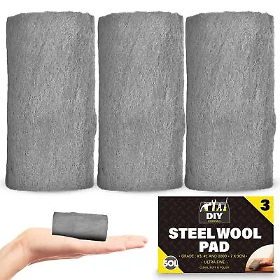 3-9M Steel Wire Wool 1M Rolls Grade 0000 1 3 Ultra Fine Medium Coarse Rats Mice • £4.49