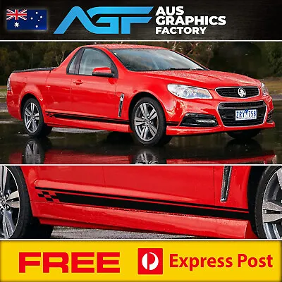 Holden VF Commodore UTE Side Stripes Track Decal Kit SUIT SS SV6 HSV GTS • $65