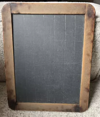 Antique 8x10* Child's Slate 2 Sided School House Chalkboard W/ Wood Trim - B13 • $24.95