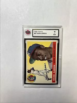 1955 Topps Hank Aaron 2nd Year (DP) #47 KSA 7 • $183.63