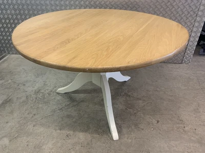 £895 • Buy Neptune Chichester Solid Oak Top Round Kitchen Dining Table 120 Cm - RRP£1450