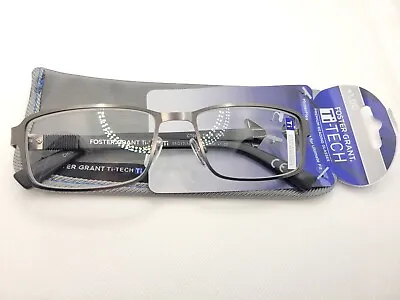 Foster Grant Ti-Tech Premium Reading Glasses TI104 Gun CHOOSE MAGNIFICATION • $16.19