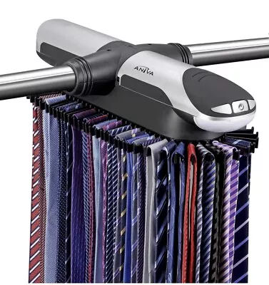 Aniva Motorized Tie Rack Best Closet Organizer With LED Lights Includes J Hooks • $40