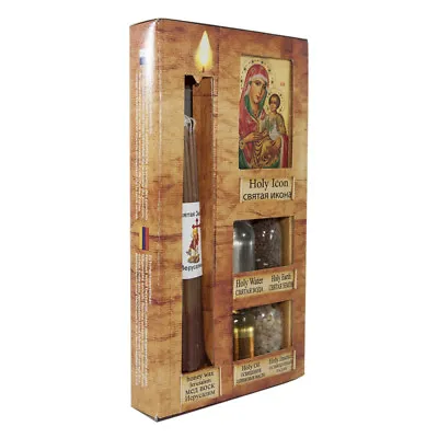 Blessed Pilgrim Set From Holy Land Oil + Water + Soil + Insence + Candle + Icon • £18.34