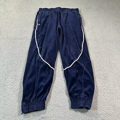 Vintage Sean John Velour Track Pants Joggers Sweatpants Navy Y2K Mens L • $30