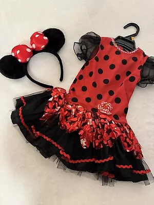 Minnie Mouse Or Lady Bug Outfit Dress & Head Band Ears. Sz 12-24 Months. • $12