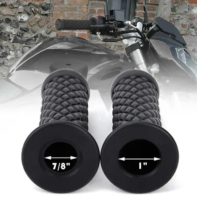 1& 7/8  Motorcycle Hand Grips Bar End Handlebar Gel For Cafe Racer Dirt Bike ATV • $9.35