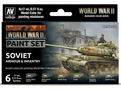 Vallejo Wargames Color Series World War III Nato Armor & Infantry Paint Set • $19.99
