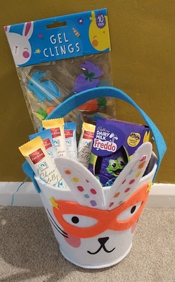 £14.95 • Buy Easter Kids Gift Chocolate Egg In Rabbit Felt Basket Children's Present 