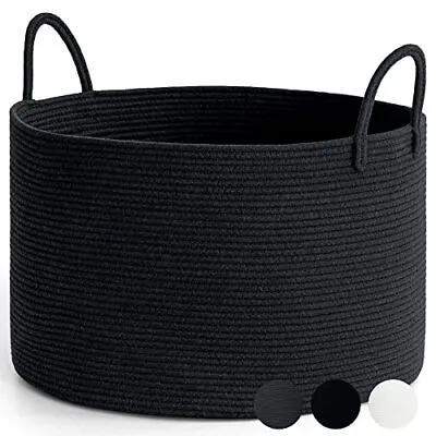 Goodpick Big Woven Rope Laundry Basket Black Laundry  Assorted Colors  Sizes  • $39.59