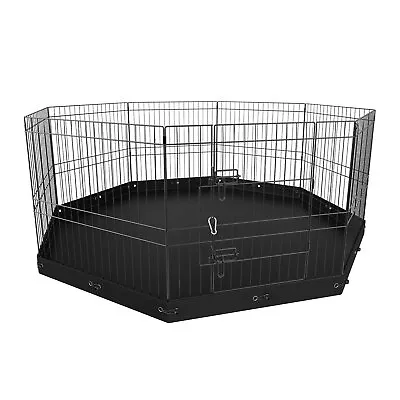 Dog Playpen 8 Panels Foldable Metal Dog Exercise Pen With Bottom Pad 24  • $91.97