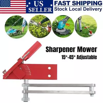 Updated Lawn Mower Blade Sharpener 15°-45° Adjustable For Right Left Hand Blades • $37.99
