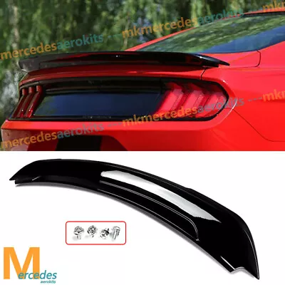 GT350 Style Glossy Black Rear Trunk Lip Spoiler Wing For Ford Mustang 2015-2022 • $71.42