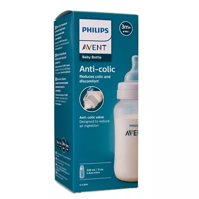 PHILIPS AVENT Baby Bottle Medium Flow Anti Colic Reduces Discomfort 330ml • $25.73