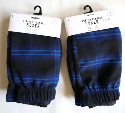 Express Men's Stretch Flannel Boxer Brief Lot Of 2 Size XL • $23.99